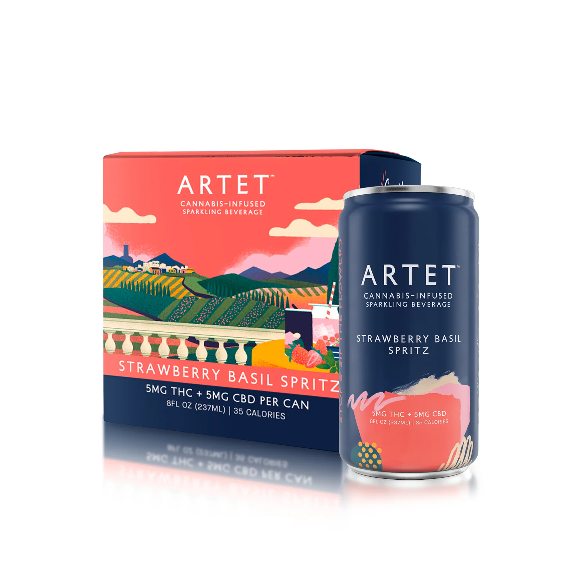 Strawberry Basil Spritz 1:1 - 5mg THC and CBD - Image 3