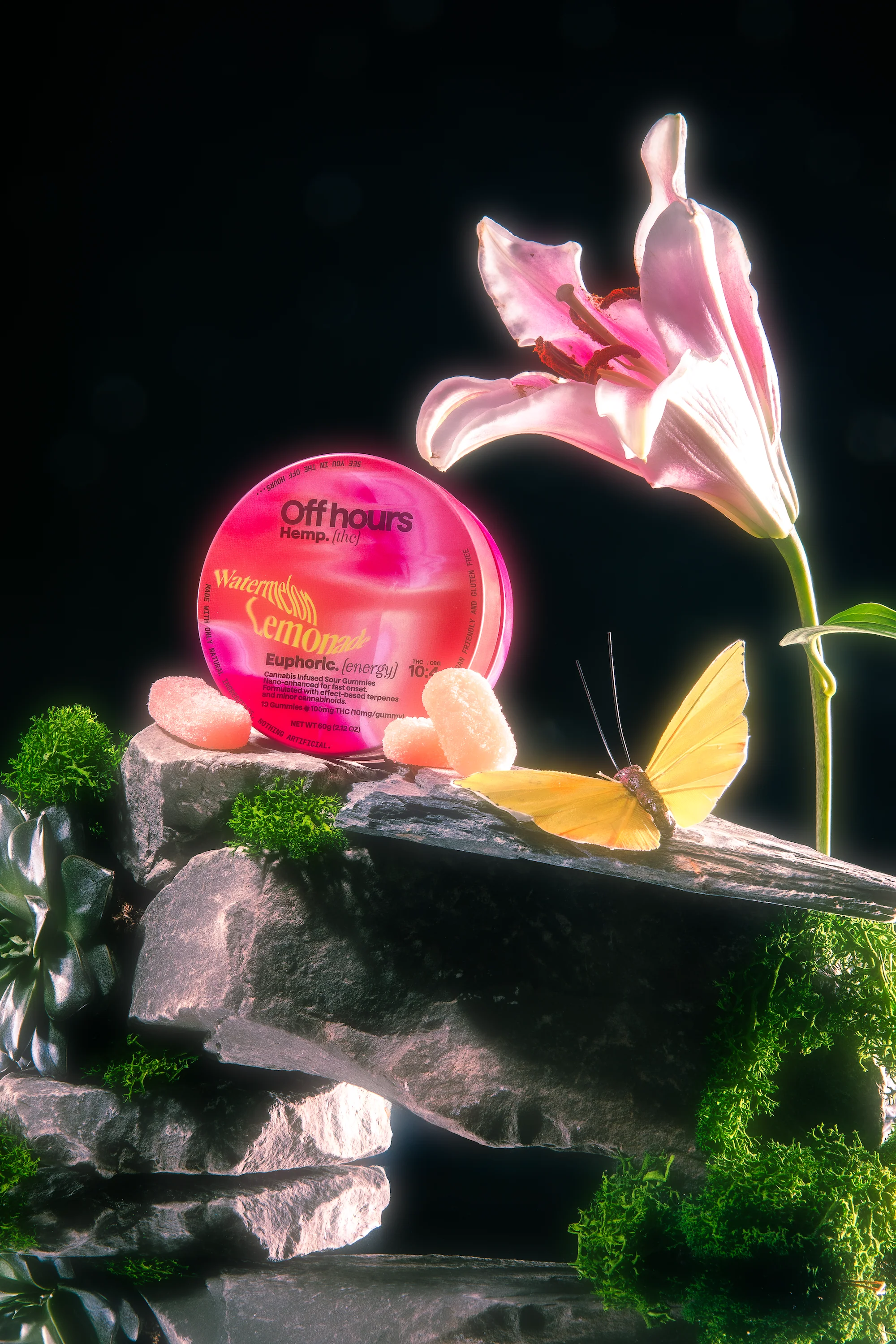 Euphoric Watermelon Lemonade Gummies - 10mg THC and 4mg CBG - Image 4
