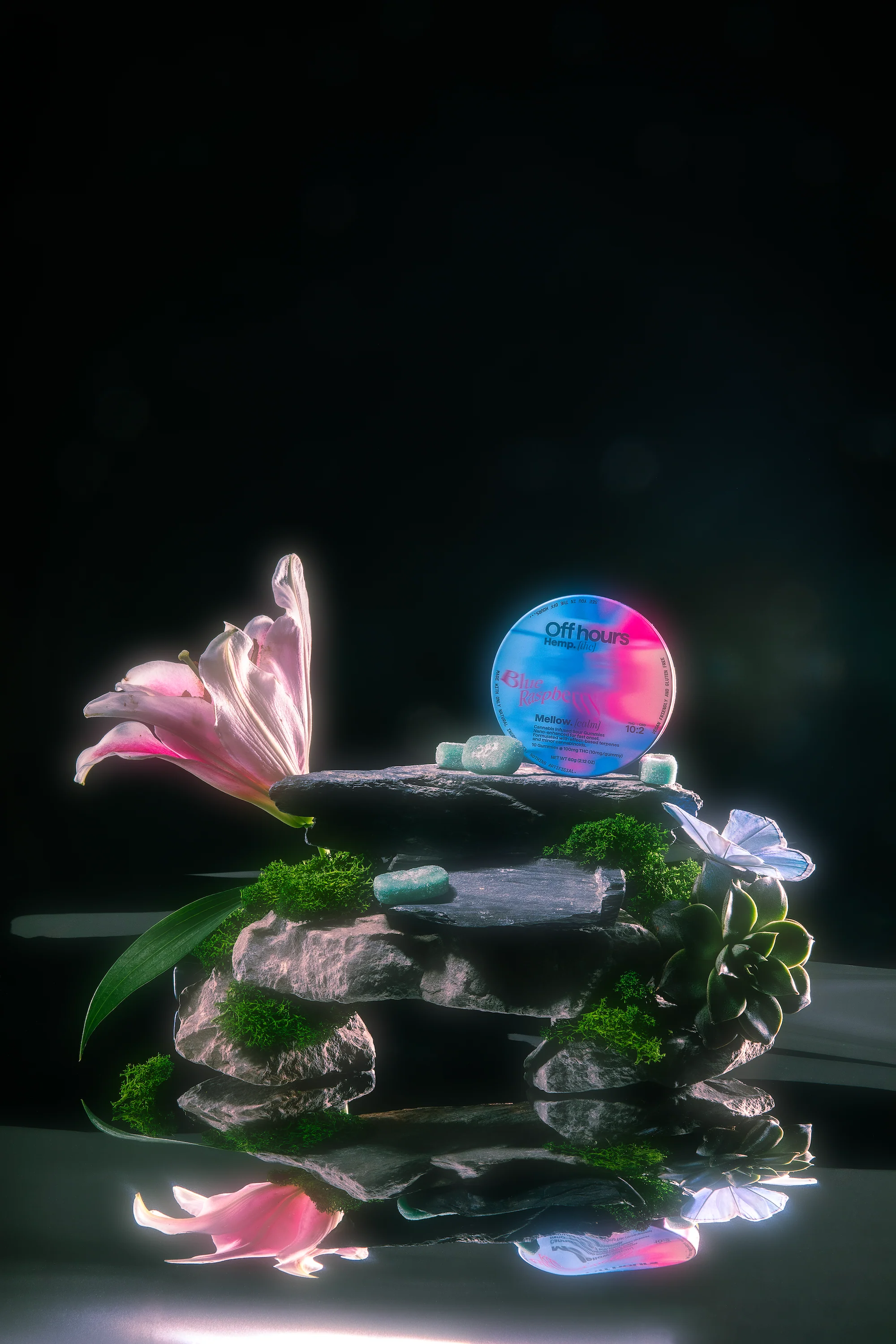 Mellow Blue Raspberry Gummies - 10mg THC and 2mg CBD - Image 4